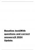 Baseline test(With questions and correct answers)9 2024