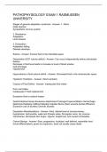 PATHOPHYSIOLOGY EXAM 1 RASMUSSEN UNIVERSITY
