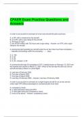 CPAER Exam Practice Questions and Answers -Graded A