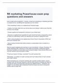RE marketing Powerhouse exam prep questions and answers 2024