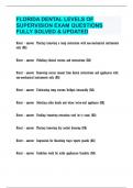 FLORIDA DENTAL LEVELS OF SUPERVISION EXAM QUESTIONS FULLY SOLVED & UPDATED