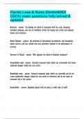 Florida Laws & Rules &lpar;DentalADEX CDCA&rpar; exam questions fully solved & updated