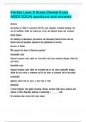 Florida Laws & Rules &lpar;Dental Exam ADEX CDCA&rpar; questions and answers&period;