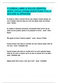 FLORIDA LAWS & RULES &lpar;DENTAL ADEX CDCA&rpar; EXAM QUESTIONS FULLY SOLVED & UPDATED