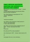 FAMILY MEDICINE AQUIFER&sol;329  QUESTIONS AND ANSWERS &lpar;A&plus;&rpar;  2024&sol;2025 100&percnt; CORRECT