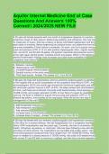 Aquifer Internal Medicine End of Case  Questions And Answers 100%  Correct!! 2024/2025 NEW FILE