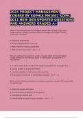 2024 PROJECT MANAGEMENT COURSE BY SOPHIA PM1001 SOPH-0013 NEW GEN UPDATED QUESTIONS AND ANSWERS GRADED A+