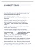 WORKSHEET EXAM 3