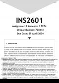 MNB3702 Assignment 3 &lpar;ANSWERS&rpar; Semester 1 2024 - DISTINCTION GUARANTEED