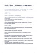 USMLE Step 1 -- Pharmacology Answers