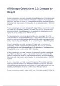 ATI Dosage Calculations 3&period;0&lowbar; Dosages by Weight