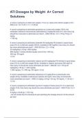 ATI Dosages by Weight A&plus; Correct Solutions 