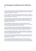 ati dosages by weight test &lpar;A&plus; Solutions &rpar;