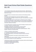 Gold Coast School Real Estate Questions Ch&period;1-19