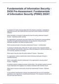 Fundamentals of Information Security - D430 Pre-Assessment: Fundamentals of Information Security (PSNO) 2024!!
