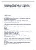 RMI FINAL REVIEW 2 QUESTIONS & ANSWERS RATED 100&percnt; CORRECT&excl;&excl;
