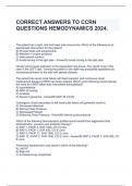 CORRECT ANSWERS TO CCRN QUESTIONS HEMODYNAMICS 2024.
