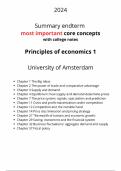 Summary principles of economics 1, University of Amsterdam, most important chapters and concepts, new 2024