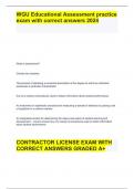 WGU Educational Assessment practice exam with correct answers 2024