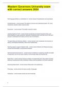 Western Governors University exam with correct answers 2024