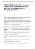 TEEX TCOLE EXAM &lpar;1100&plus; questions straight from TEEX website&period; Over 20 plus test&period; Share away&comma; great for studying&rpar; SCORED A&plus;