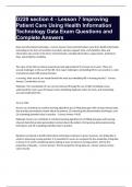 WGU Nursing Informatics Exam Questions and Complete Solutions Bundle Compilation Graded A+