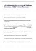 c214 Financial Management WGU