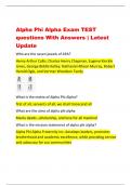 Alpha Phi Alpha Exam TEST  questions With Answers | Latest  Update