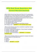 CPIA Real Exam Questions And  Correct Revised Answers