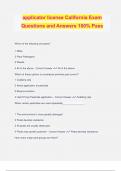 applicator license California Exam Questions and Answers 100% Pass