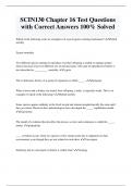 SCIN130 Chapter 16 Test Questions  with Correct Answers 100&percnt; Solved