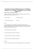 Test Bank For Maternal Child Nursing Care 7th Edition by  Shannon E. Perry, Marilyn J. Hockenberry, Mary Cashion  Chapter 1-50