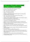  ATI REVIEW EXAM QUESTIONS WITH CORRECT ANSWERS