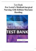 Test Bank For Lewis Medical Surgical Nursing 12th Edition Mariann Harding