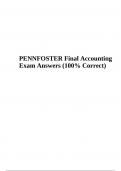 PENNFOSTER Final Accounting Exam Answers, Updated 2024/2025 (100% Correct)