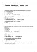 Updated NHA CMAA Practice Test  Questions Graded A+!!! With Complete Answers