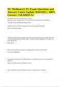 NC Medicare/LTC Exam Questions and Answers Latest Update 2024/2025 | 100% Correct | GRADED A+