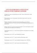  ATCN EXAM REVIEW LATEST EXAM  UPDATE WITH VERIFIED ANSWERS
