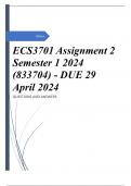 ECS3701 Assignment 2 Semester 1 2024 (833704) - DUE 29 April 2024