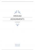 HREDU82 ASSIGNMENT 1  ANSWERS 2024