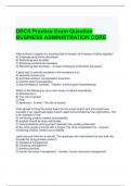 DECA Practice Exam Question BUSINESS ADMINISTRATION CORE Questions and Answers