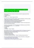DECA Business Administration Core Exam Study Set #81-90 Questions and Answers