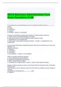 DECA Business Administration Core Exam Questions 41-60 with correct Answers