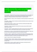 DECA Business Administration Core - Exam Vocabulary Questions and Answers