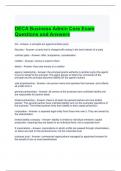 DECA Business Admin Core Exam Questions and Answers (Graded A)