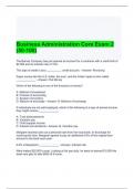 Business Administration Core Exam 2 (50-100) Questions and Answers 