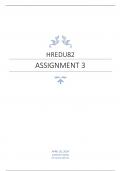 HREDU82 ASSIGNMENT 3  ANSWERS 2024