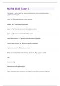 NURS 6035 Exam 3  Questions and Answers