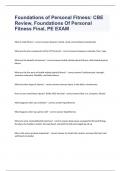 Foundations of Personal Fitness: CBE Review, Foundations Of Personal Fitness Final, PE EXAM 2024/2025