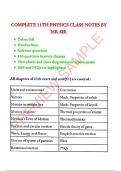 Complete 11th physics class notes by Mr Sir (NEET/CET/JEE)